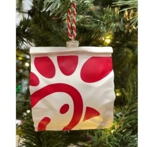CHICK-FIL-A Christmas 2025 CHICKEN SANDWICH IN FOIL BAG Ornament